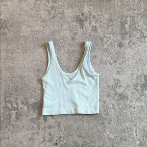 Women's Ribbed Tank Top - Light Blue